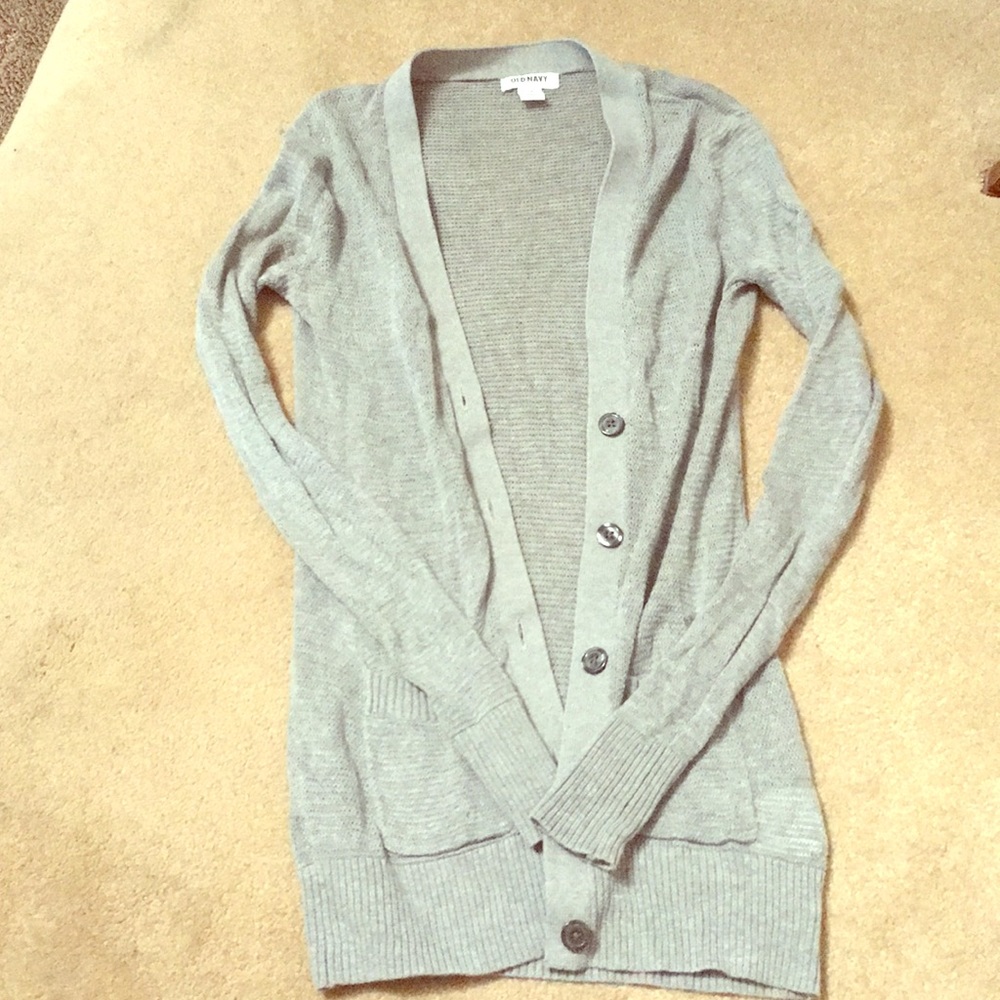 Gray light weight cardigan